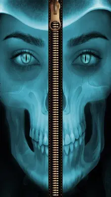 Skull Zipper Screen Lock android App screenshot 2